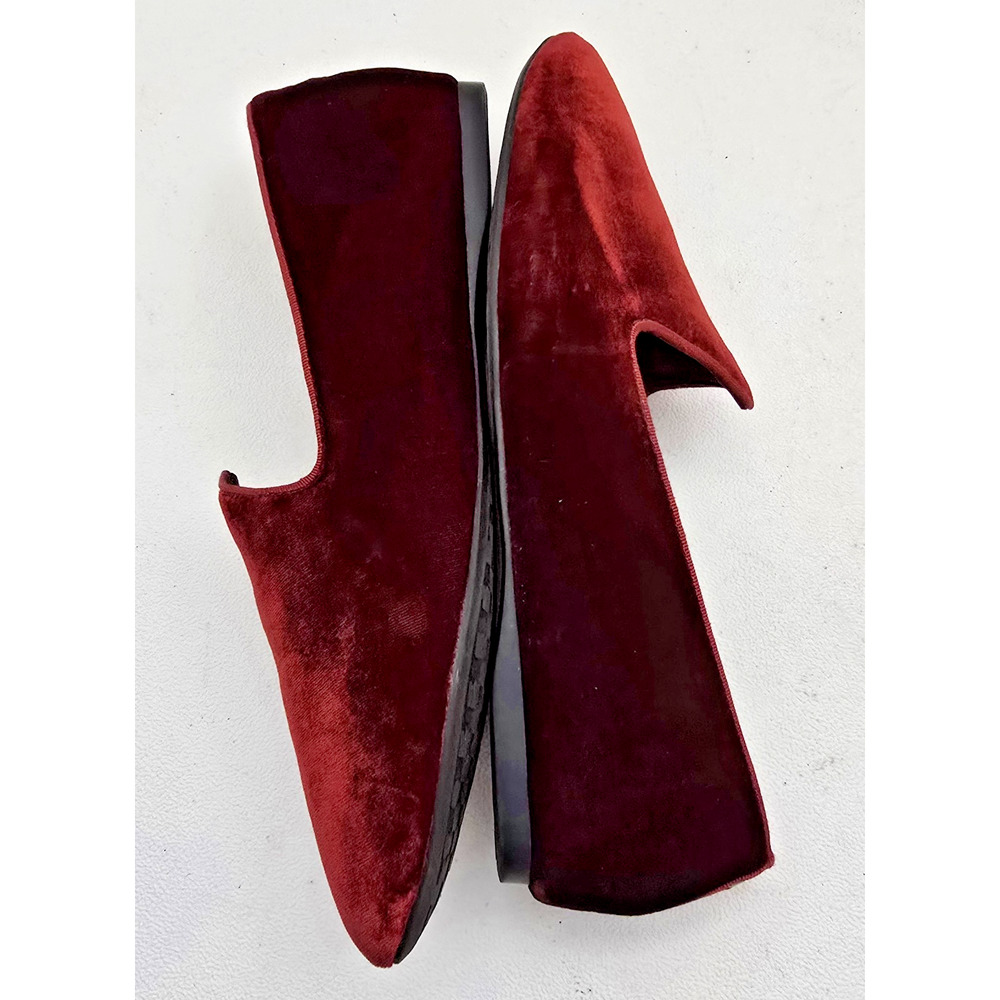Birdies Womens Heron Flat Red Velvet Slip on Romantic Smoking Loafers US 10 - Picture 6 of 10